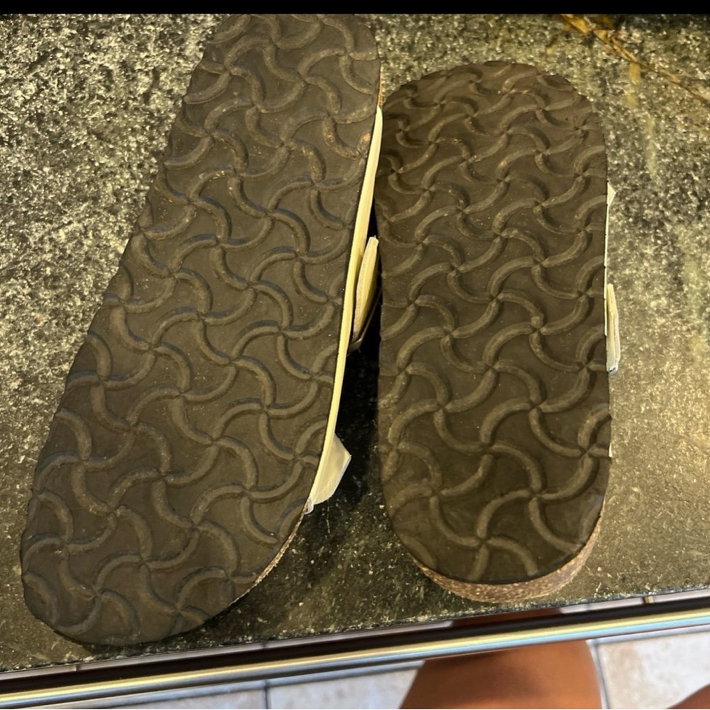 Quince Cream Sandals with Cork Footbed - Picture 3 of 3